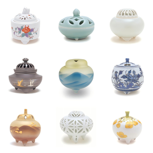 NIPPON KODO Kutani Ware quemador de incienso de porcelana japonesa dorada pintado a mano modelo de motivo de montaña escénica Nipponkodo-8 uso doméstico - Product Image 2