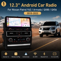Autoradio 12,3'' 1920x720 Écran tactile capacitif 8 cœurs 4G DSP Lecteur multimédia Android pour Patrol Y62/QX80/QX56 2010-2022