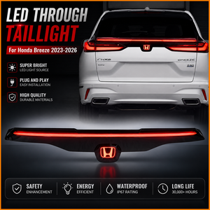 Pour Honda Breeze 2023-2026 : Barre de feux arrière Full LED de type traversant, animation dynamique séquentielle <span class=keywords><strong>au</strong></span> démarrage, noir brillant - Product Image 1