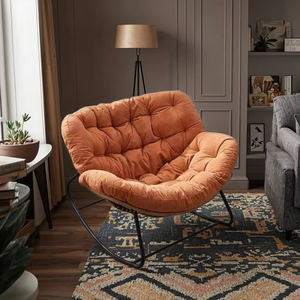 Chaises à bascule aile luxe mobilier nordique <span class=keywords><strong>fauteuil</strong></span> moderne <span class=keywords><strong>tissu</strong></span> <span class=keywords><strong>microfibre</strong></span> cuir salon Accent maison canapé salon chaises - Product Image 6