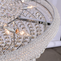 Lustre LED sur mesure en cristal de luxe pour mosquée, église, salle de prière, éclairage intérieur islamique de grande taille