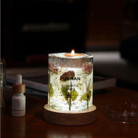 Luxus getrocknete Blume Echte Blume Gelee Pflanze Parfüm Klar Transparent Gel Wachs Kerzen Glas Tasse Aroma therapie Duft kerze