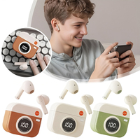 Auriculares Inalámbricos Q86 para Comercio Exterior, Nuevos, con BT V5.4, Diseño Retro Semi-In-Ear, Larga Duración, Pantalla Digital