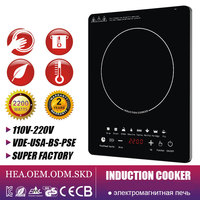 Placa de Inducción Portátil Impermeable de 110V/220V y 1999W con Panel Táctil para Uso en Cocina y Encimera
