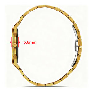 Montre Classique Noire Personnalisée avec Logo HANNAH MARTIN pour Hommes Coffrets Cadeaux Montres Quartz Minimalistes Montre de Luxe Homme - Product Image 6