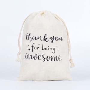 10*15cm Recyclable Personalized Cotton <b>Bag</b> for Wedding <b>Gifts</b> & Craft Projects-Hangover Kit Goody <b>Bag</b> - Product Image 6
