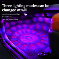 Nouvelle lampe d'ambiance LED pour voiture Z8, 3 modes de changement de couleur, décoration intérieure automobile, 3W, 12V, alimentation USB, garantie d'un an