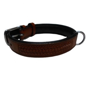 ปลอกคอสุนัขหนังแท้พร้อมหมุดบุนวมนุ่มเป็นมิตรกับสิ่งแวดล้อมหลากสีหลายขนาด - Product Image 1