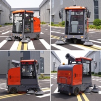 Nouvelle balayeuse auto-propulsée électrique pour le nettoyage des routes et des rues, idéale pour les bâtiments industriels, les centres logistiques et les parkings