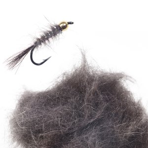 Fibre de poil d'écureuil, matériel de montage de mouches, fourrure et poils naturels doux, pour la fabrication de mouches de pêche à la mouche, nymphes - Product Image 1