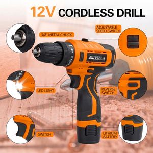 Super Power 12V Portable Power <strong>Drill</strong> Kit Li-ion Battery Electric Cordless Hand <strong>Drill</strong> with Accessories Plastic <strong>Box</strong> - Product Image 4
