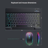 Clavier et souris sans fil avec rétroéclairage RVB compatibles avec Windows/Android/iOS