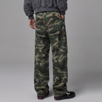 Pantalon de survêtement camouflage pour homme, coupe large, taille élastique avec cordon de serrage, poches contrastées, logo personnalisé