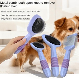 Colección de Peines Flotantes de Plástico Ecológico de la Serie Morada para Desenredar el Pelo de Mascotas (Hot Dog) - Product Image 4