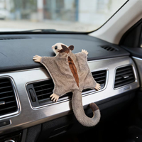OEM Sugar Glider Flying Squirrel Embroidered Mesh Soft Plush Toy Refrigerator Magnet Ornament Gift Stuffed Animal Toy PP Cotton