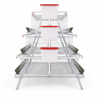 Nouvelle cage à poules de type A à 3 niveaux et 5 portes, galvanisée à froid, ensemble complet avec conception compacte haute capacité pour 120 oiseaux