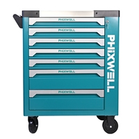 Caja de Herramientas Profesional Clásica de Acero Inoxidable con 7 Cajones, Carro de Almacenamiento de Herramientas para Taller, Alta Calidad