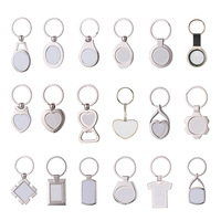 Porte-clés en métal vierge en gros, logo personnalisé gravé au laser, porte-clés rectangulaire en alliage de zinc pour sublimation