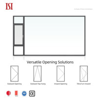 Ventanas abatibles modernas de marca superior, persiana templada de aleación de aluminio para dormitorios, cocinas, sistema de aplicación inteligente opcional