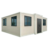 Maison familiale spacieuse à 3 chambres avec système de plomberie intégré, maison préfabriquée extensible en conteneur
