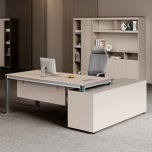 Bureau de direction modulaire en forme de L de haute qualité, personnalisé, moderne, en bois, avec certification CE - Product Image 1