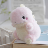 Porte-clés Dinosaure 3D Mignon Vert en Peluche, Breloque de Sac, Poupée Douce et Moelleuse, Jouet en Fourrure, Animal en Peluche, Pendentif pour Sac à Dos, Accessoire