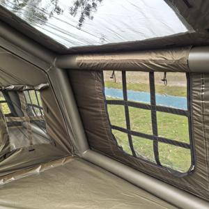 Grande tente gonflable automatique à double couche, une chambre, pour le glamping familial, les événements de camping, en toile, avec pompe à air, utilisable en quatre saisons - Product Image 6