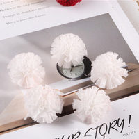 4cm élastique maille fleur boule dentelle maille tissu boule de cheveux pince à cheveux enfants chapeaux accessoires