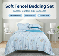 Ensemble de literie en lyocell, housse de couette personnalisée, ensemble de draps, vente en gros d'usine