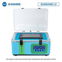 Kit combiné Sunshine 7 pouces 3 pièces : Machine à plastifier LCD L3 Mini Airbag et Machine de débullage S-978C avec compresseur d'air intégré
