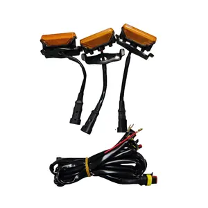 High Power 4pc Amber Led Lights Front Hood Grille For Toyota Tundra Car Accessories 2014-2021
