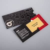Enveloppes personnalisées pour cartes de membre, pochettes coulissantes en papier, emballage pour cartes VIP, cartes de crédit, cartes cadeaux, boîtes d'emballage.