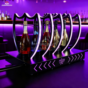 Fonte di fabbrica nuovo Design Led incandescente 5 bottiglie di metallo Rack 5 Led <span class=keywords><strong>Display</strong></span> bottiglia presente per Bar Nightclub - Product Image 2