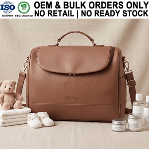 Borsa Maternità Personalizzata OEM, Set Borsa per Neonati in Ecopelle alla <span class=keywords><strong>Moda</strong></span>, Borsa Weekend per Ospedale per Mamme - Product Image 1