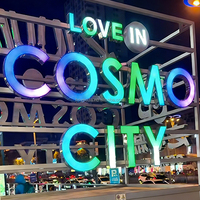 Lettres lumineuses 3D programmables en couleur, signalétique tridimensionnelle dynamique RVB pleine couleur pour centres commerciaux et magasins