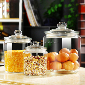 ขวดแก้วใส่อาหารแบบใสขนาดใหญ่พร้อมฝาโดมสำหรับใส่ลูกอมช็อคโกแลตสำหรับใส่ในตู้กับข้าว - Product Image 2
