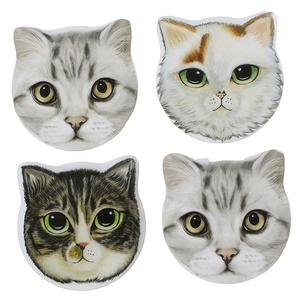 Set di sottobicchiere in ceramica bianca con Logo fai da te personalizzato stampa UV simpatico gatto con gatto in ceramica per bevande uso domestico - Product Image 2