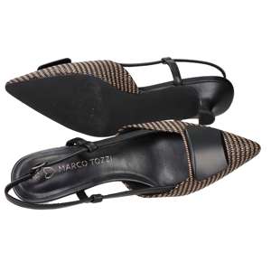 Marco Tozzi Women's <b>Slingback</b> Pumps <b>Black</b> 36 4 Cm Heel - Product Image 6