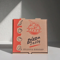 Pizza-Karton Großhandel China Individuell Bedruckte Schwarze Wellpappe 6/8/10/12/14/16 Zoll Pizza-Verpackungskarton