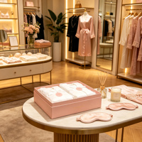 Boîte cadeau en papier rose personnalisée, logo en feuille d'or de luxe, boîte d'emballage pour vêtements, boîte pour pyjama, emballage cadeau