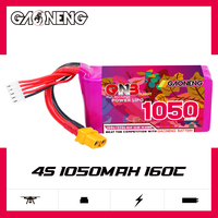 Batterie LiPo GAONENG GNB 1050MAH 4S 14.8V 160C avec prise XT60, batterie de drone, drone de course FPV, drone freestyle, modèle aérien UAV