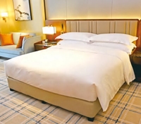 Ensemble de meubles de chambre d'hôtel de luxe moderne, design intérieur, cuir véritable et bois de chêne, écologique, durable, garantie de 3 ans