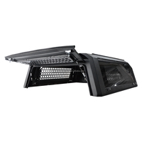 Toit de camionnette en acier léger imperméable Tundra, avec serrure, rangement de cargaison en aluminium, auvent de lit de camionnette avec 3 portes ouvrables