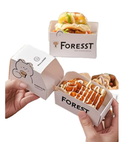 Forest Packing Meilleure vente Boîte écologique en papier imprimée sur mesure pour sandwichs au fromage à emporter, Emballage coréen