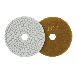 SMT taş makineleri 4 "100mm ıslak ve kuru elmas parlatma pedi zımpara diski esnek taşlama diski reçine Bond mermer granit