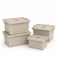 Bac de rangement en plastique PP grande capacité avec couvercle, épaissi et durable, pour vêtements et jouets, multicolore, fabricant sur mesure