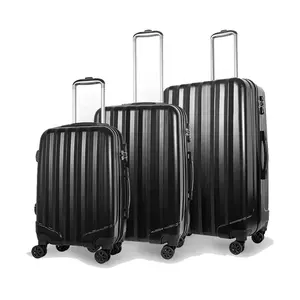 OEM定制旋转器4X1轮20 24 28英寸铝制行李箱硬壳携带ABS 3PCS旅行行李包套装