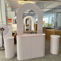 Fournitures de fête, table de réception de mariage, table en acrylique lumineuse moderne, bar, table de mariage, support à gâteau, fournitures de décoration de mariage