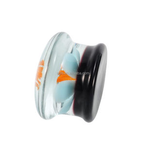 Pemanjang kaca tindik <span class=keywords><strong>Spiral</strong></span> anting-anting perenggang telinga perhiasan telinga tindik badan warna-warni unik - Product Image 2