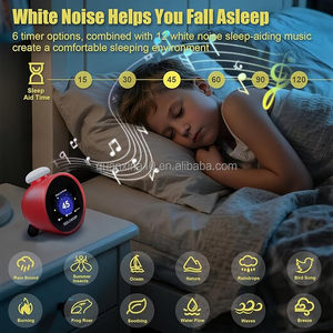 Réveil intelligent pour enfants avec commande vocale, bruit blanc naturel pour le sommeil, assistant IA, fonction de conversation et prévisions météo - Product Image 6
